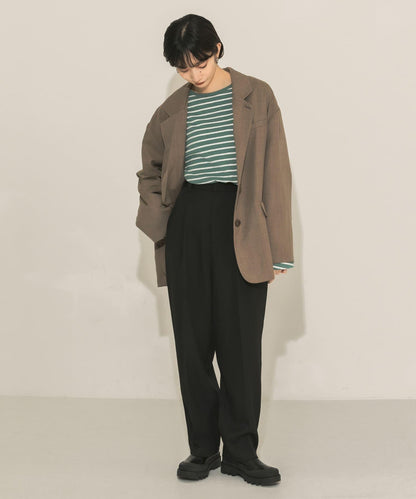 中線寬鬆西裝褲