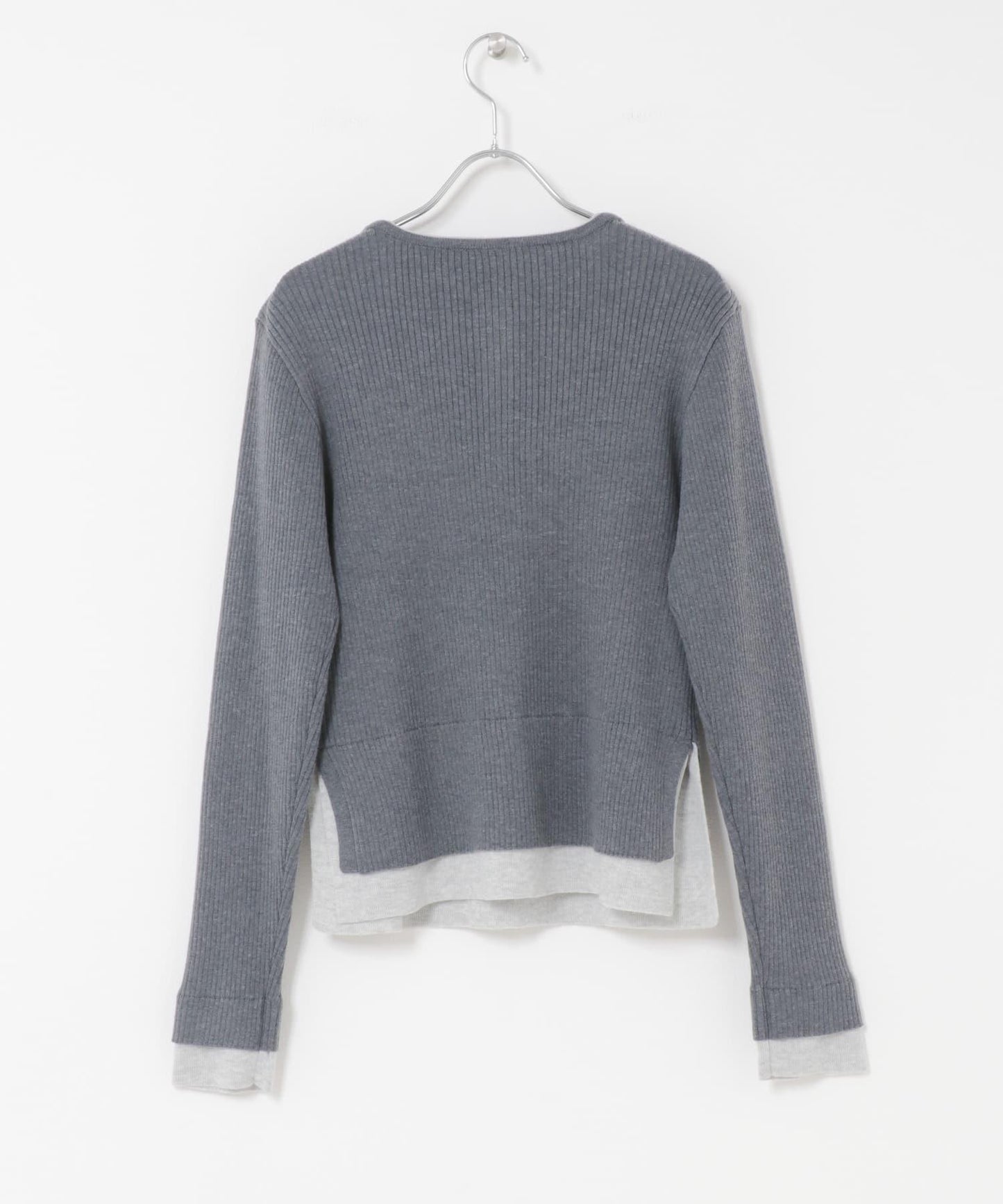 層疊風格亨利領針織衫