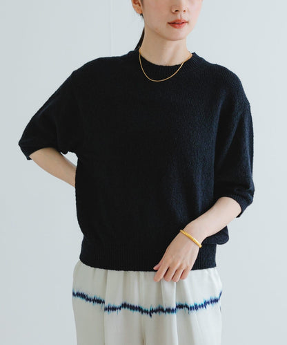 圈圈紗半袖針織衫