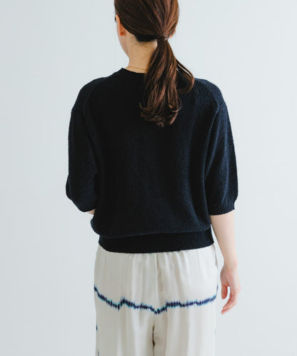 圈圈紗半袖針織衫