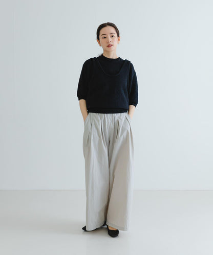 圈圈紗半袖針織衫