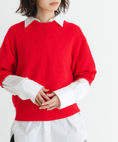 圈圈紗半袖針織衫