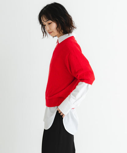 圈圈紗半袖針織衫