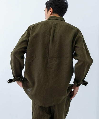 亞麻長袖襯衫