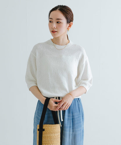 圈圈紗半袖針織衫