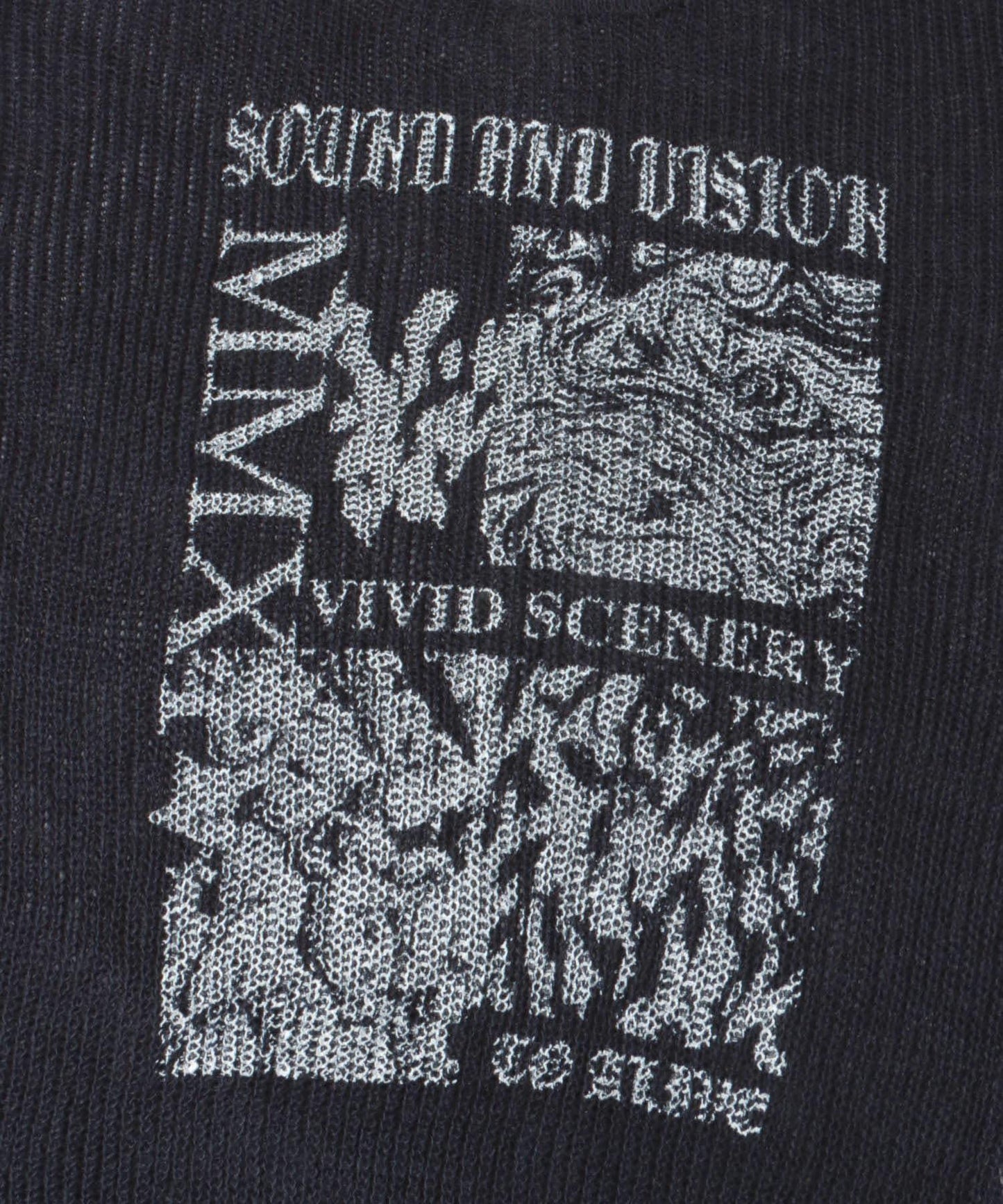 可水洗圖案印花透視針織衫