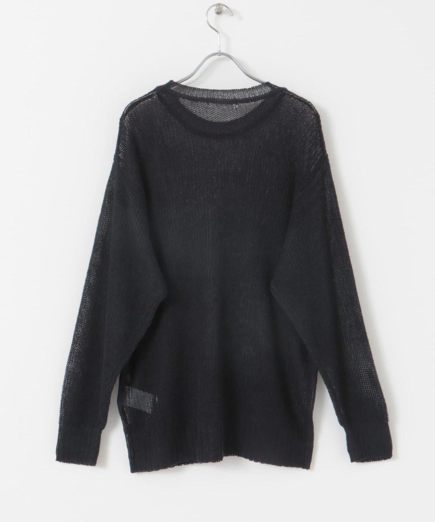 可水洗圖案印花透視針織衫