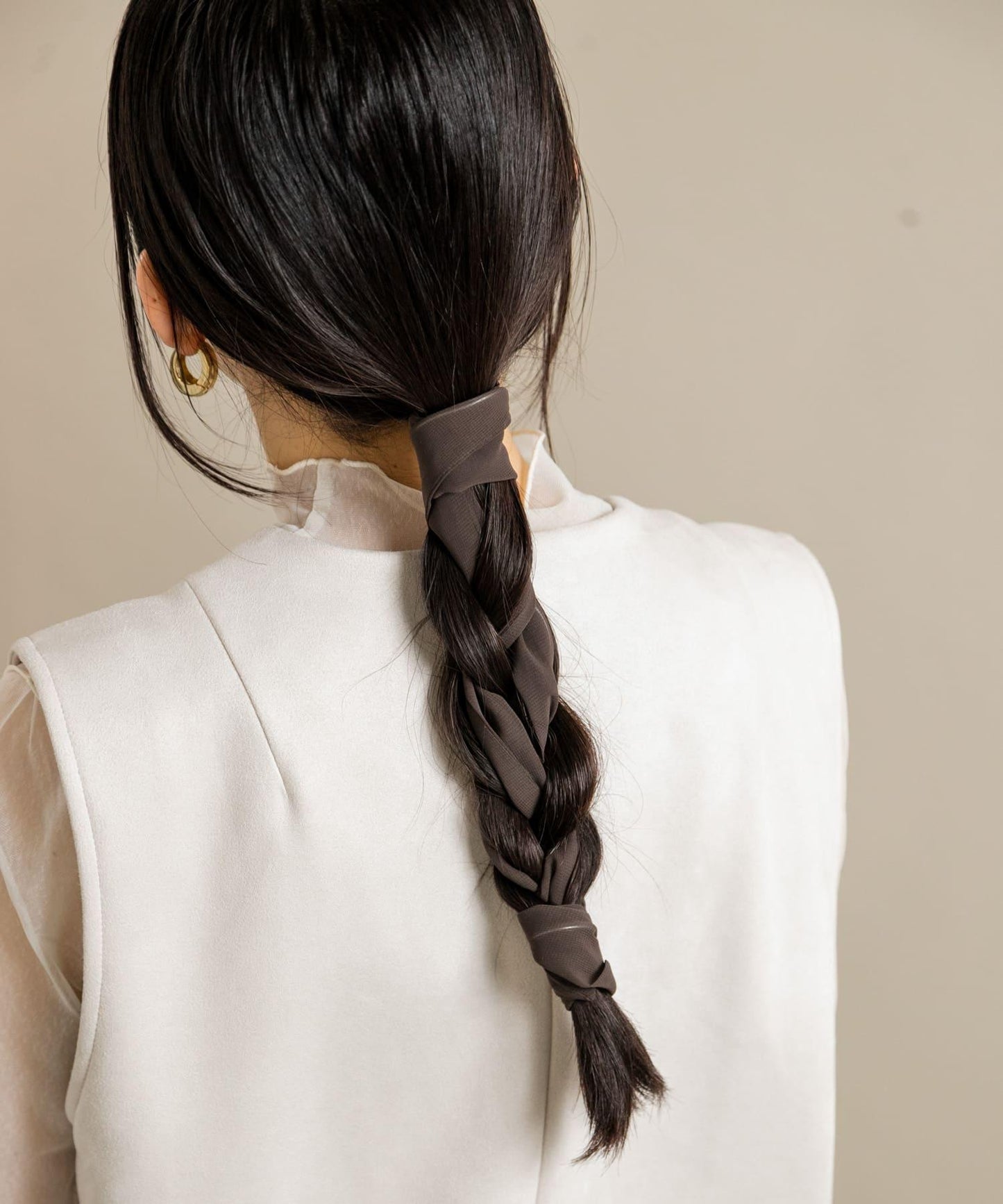 雪紡捲髮造型髮帶