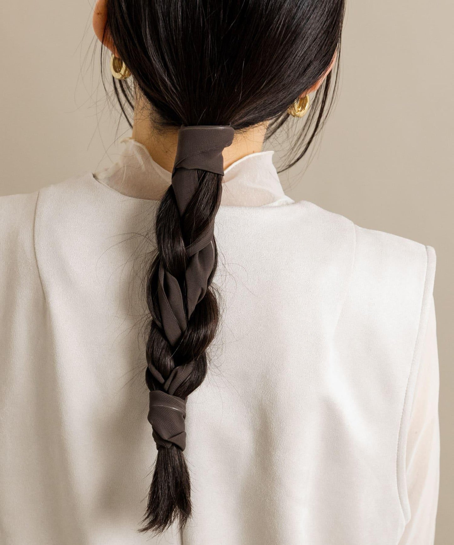 雪紡捲髮造型髮帶