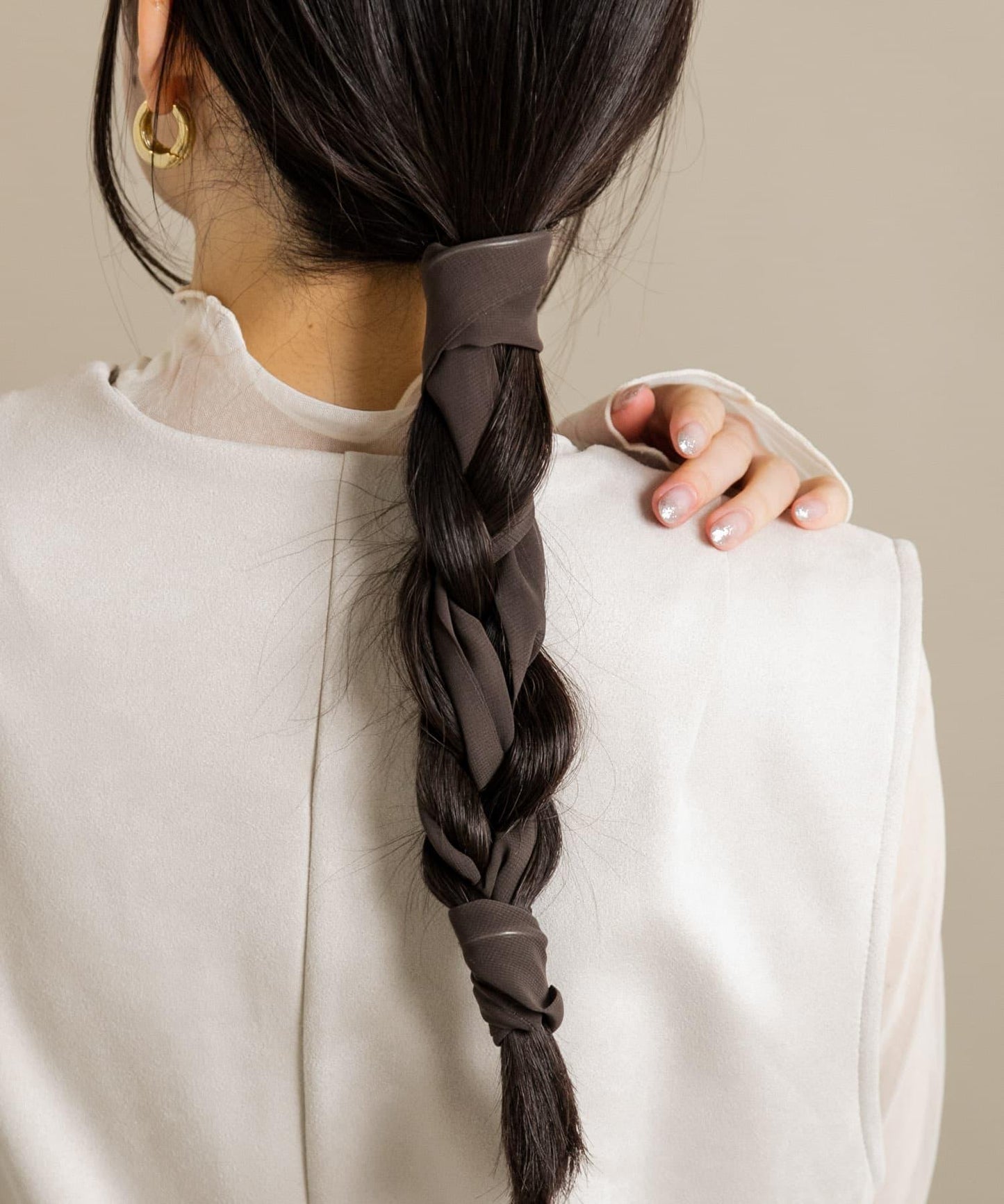 雪紡捲髮造型髮帶