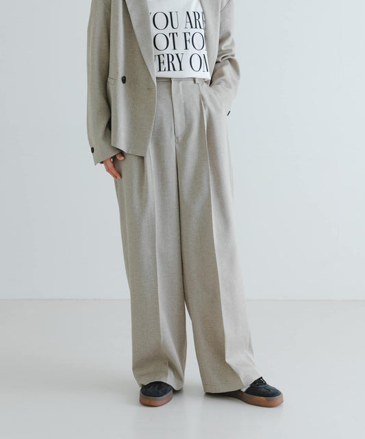 UV防曬/吸水速幹/易打理 『UR TECH DRYLUXE』粗花呢寬鬆長褲