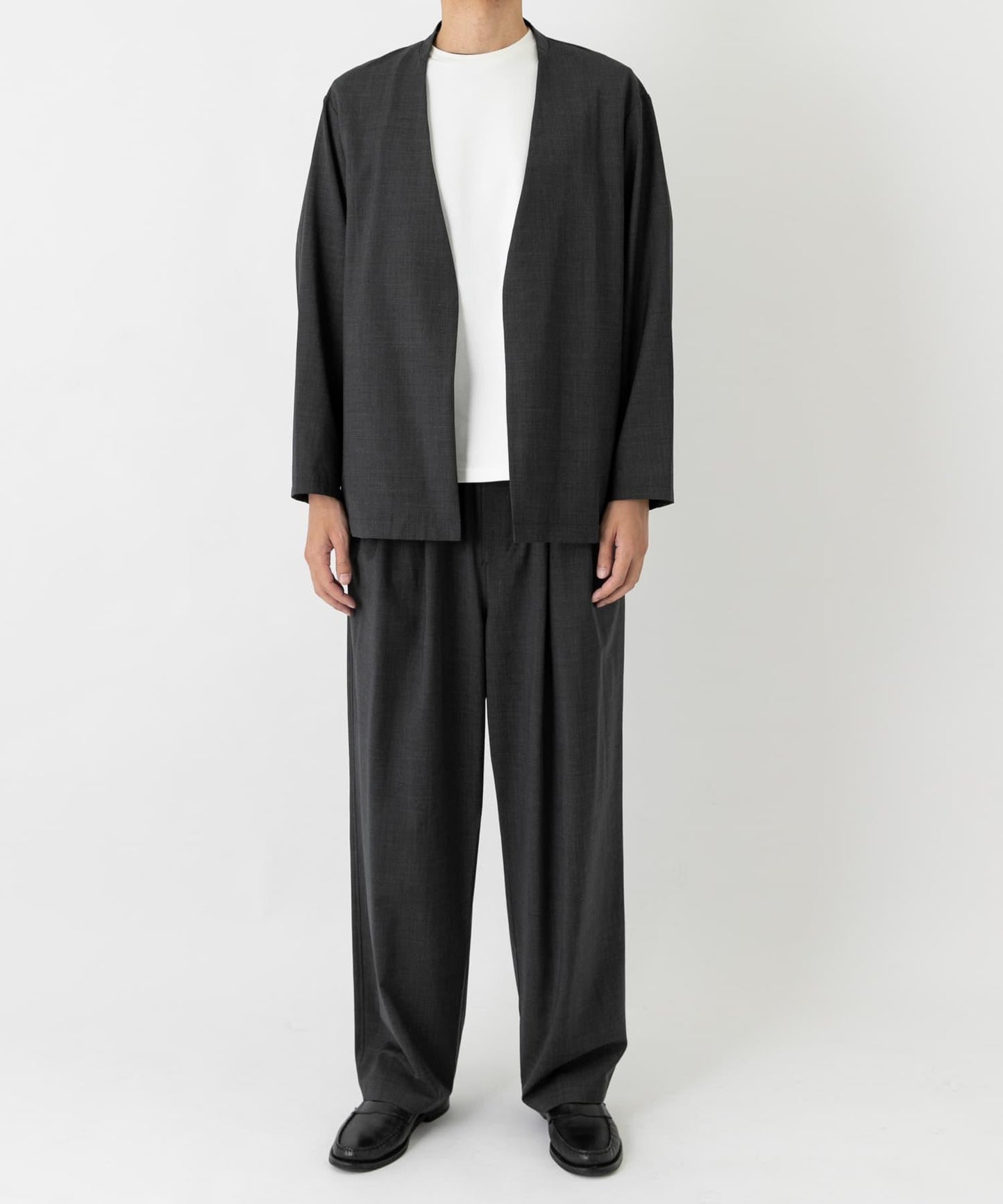 可成套穿著 可機洗 ST可水洗無領夾克