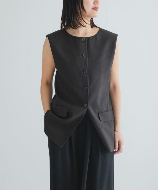 AMOMENTO寬鬆版型紐扣馬甲