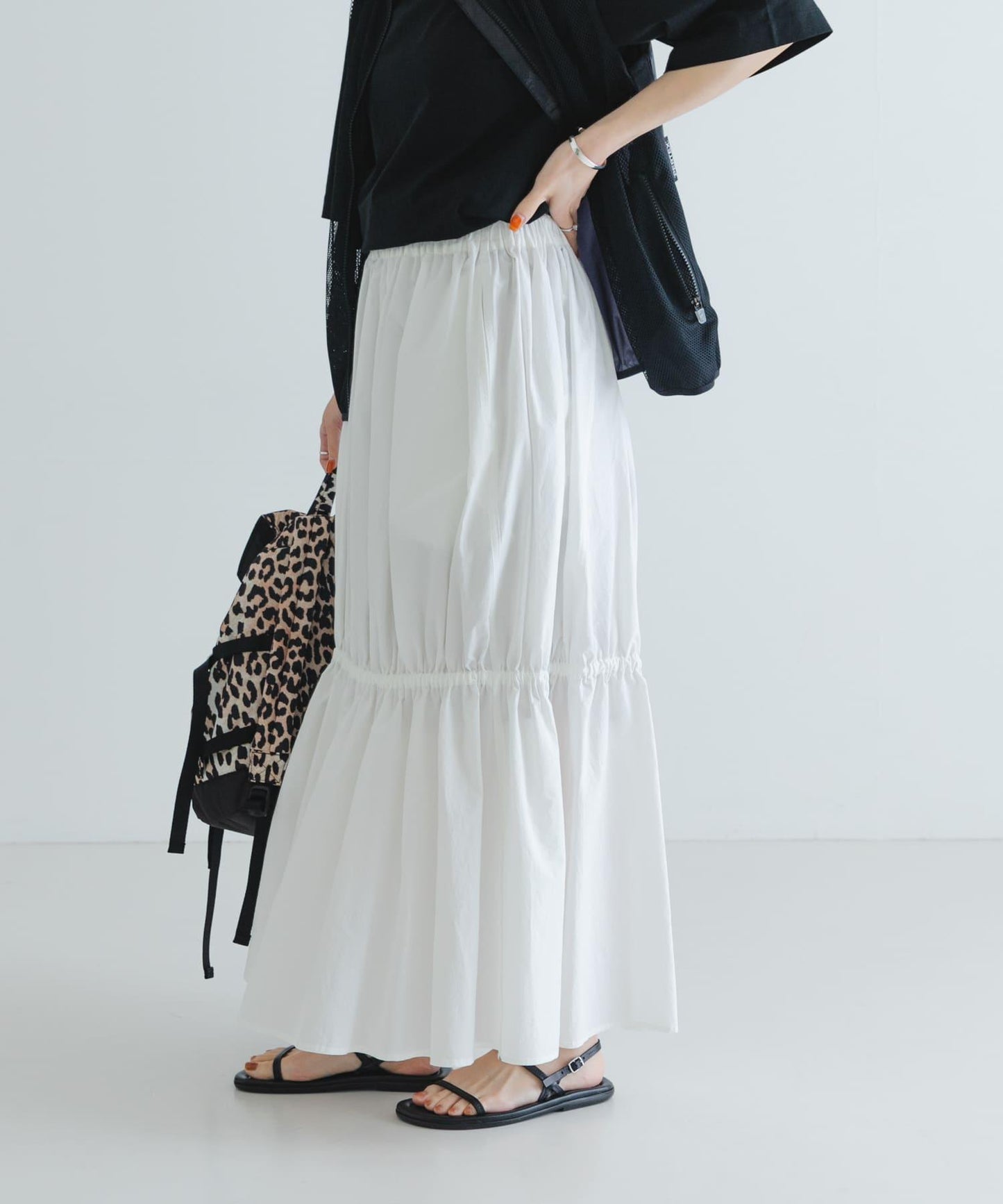 Nomat褶皺半身裙