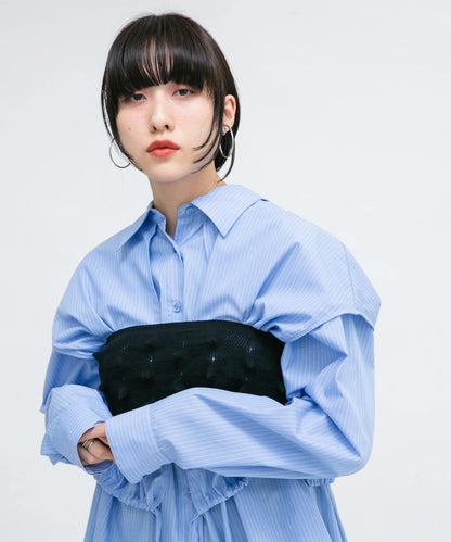 波點針織吊帶背心