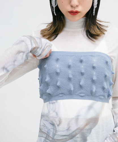 波點針織吊帶背心