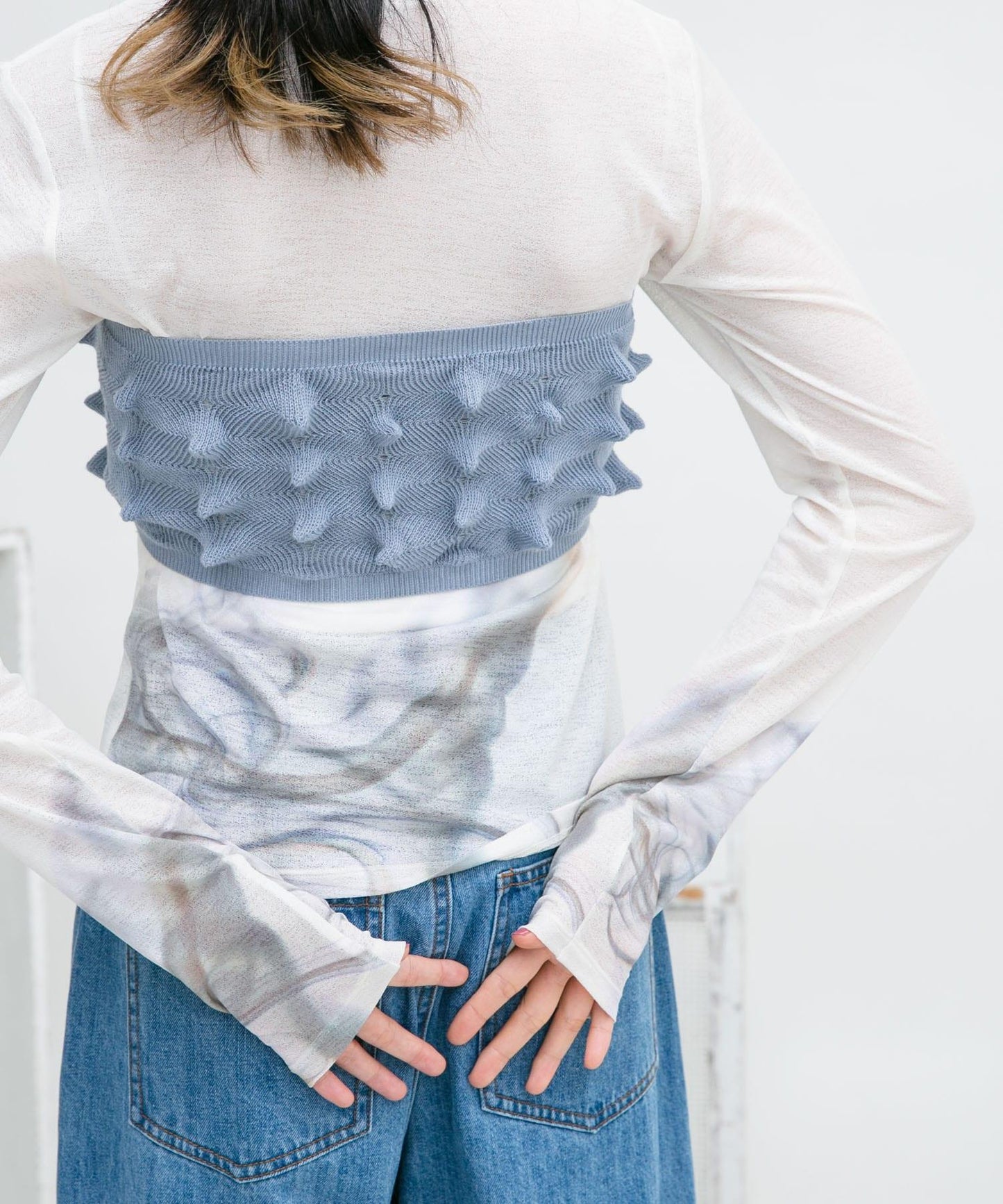 波點針織吊帶背心