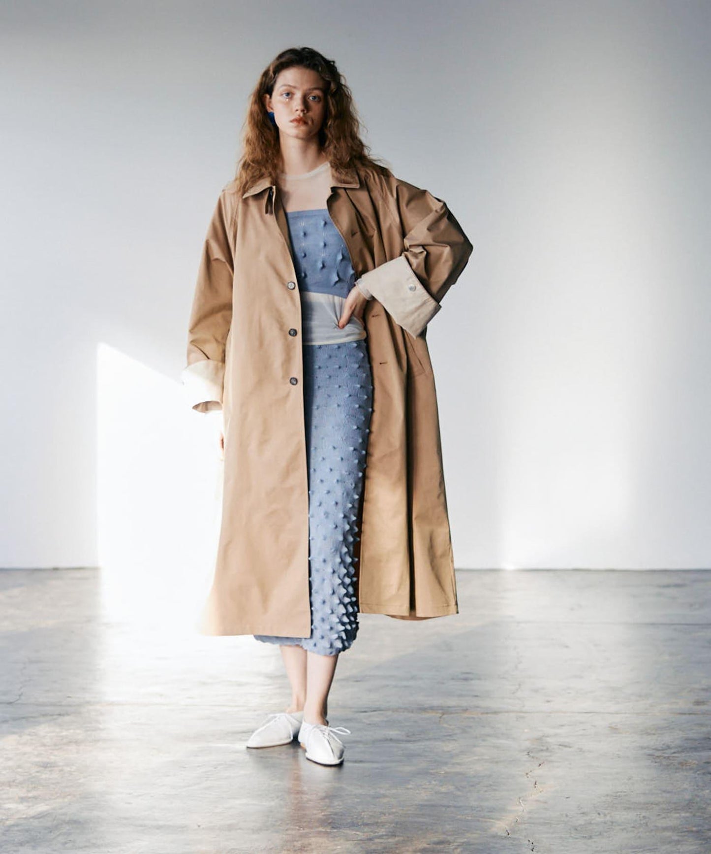 波點針織吊帶背心