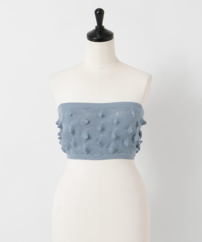 波點針織吊帶背心