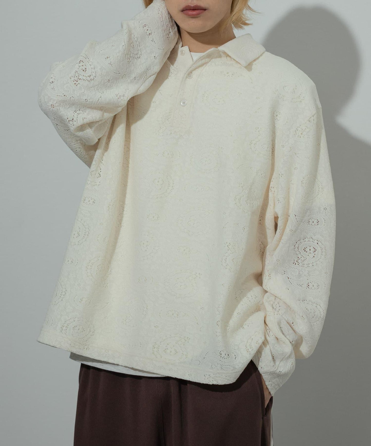 透視佩斯利印花POLO衫