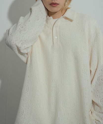 透視佩斯利印花POLO衫