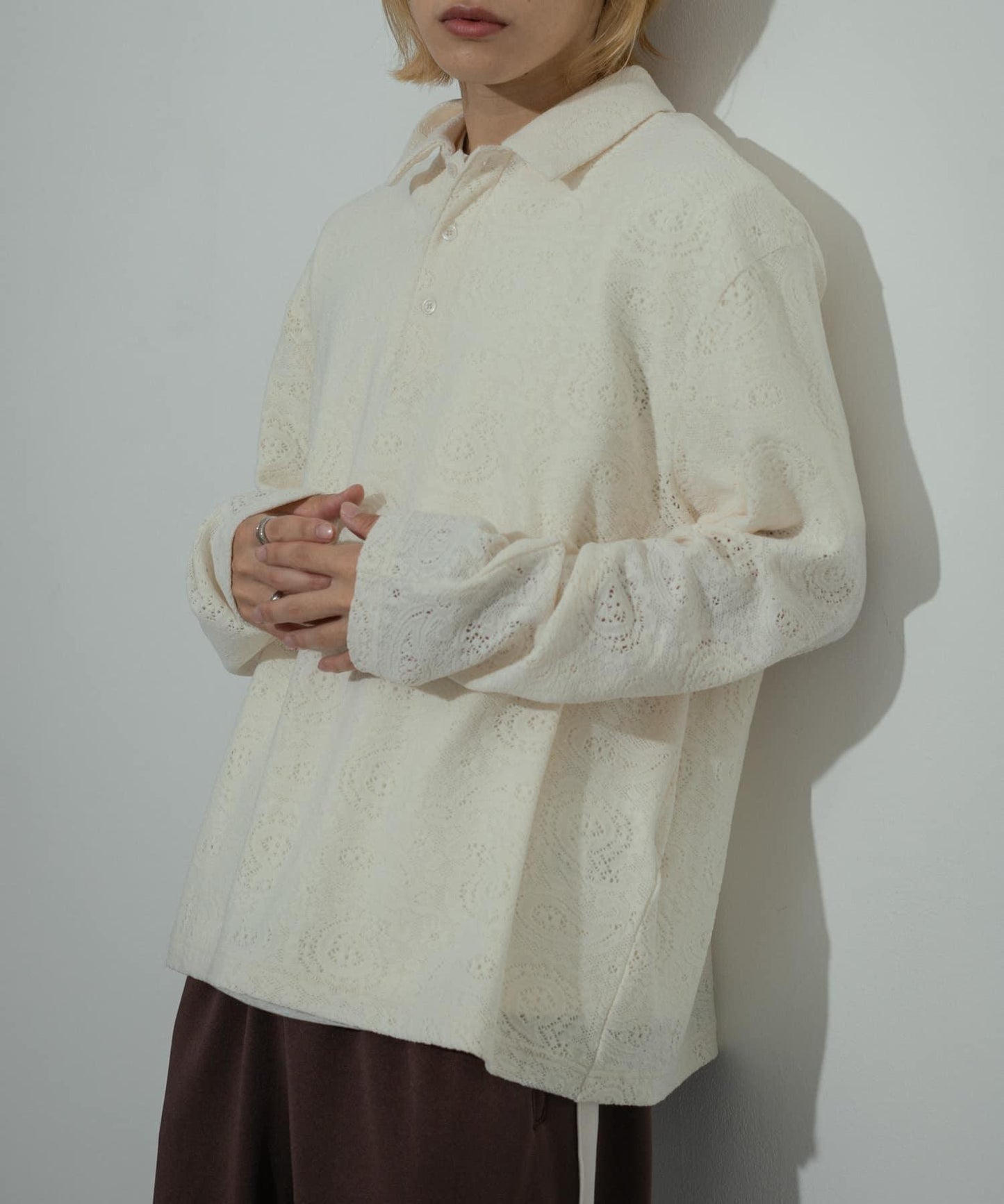 透視佩斯利印花POLO衫