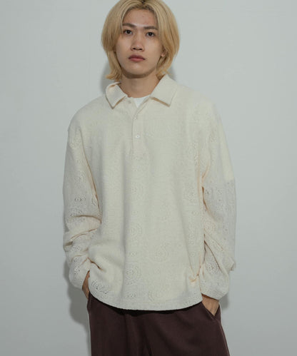 透視佩斯利印花POLO衫