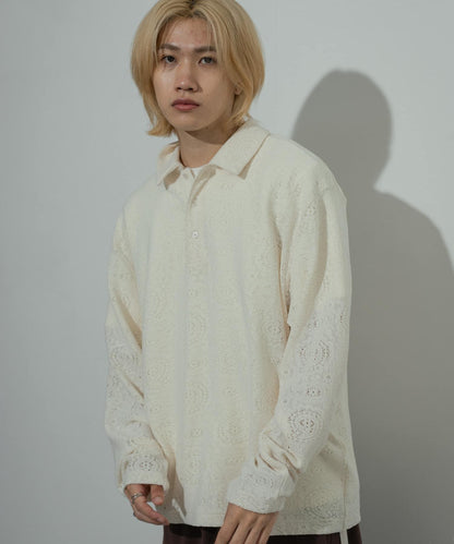 透視佩斯利印花POLO衫