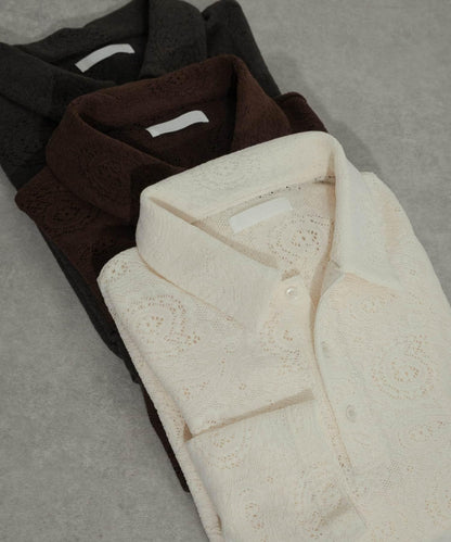 透視佩斯利印花POLO衫