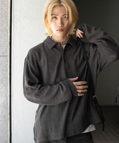 透視佩斯利印花POLO衫