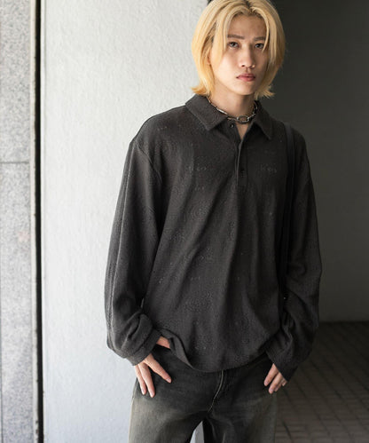 透視佩斯利印花POLO衫