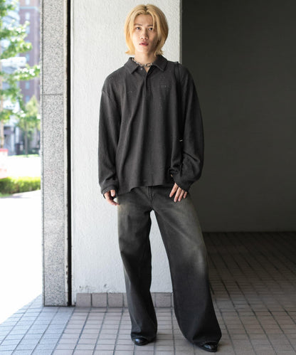 透視佩斯利印花POLO衫