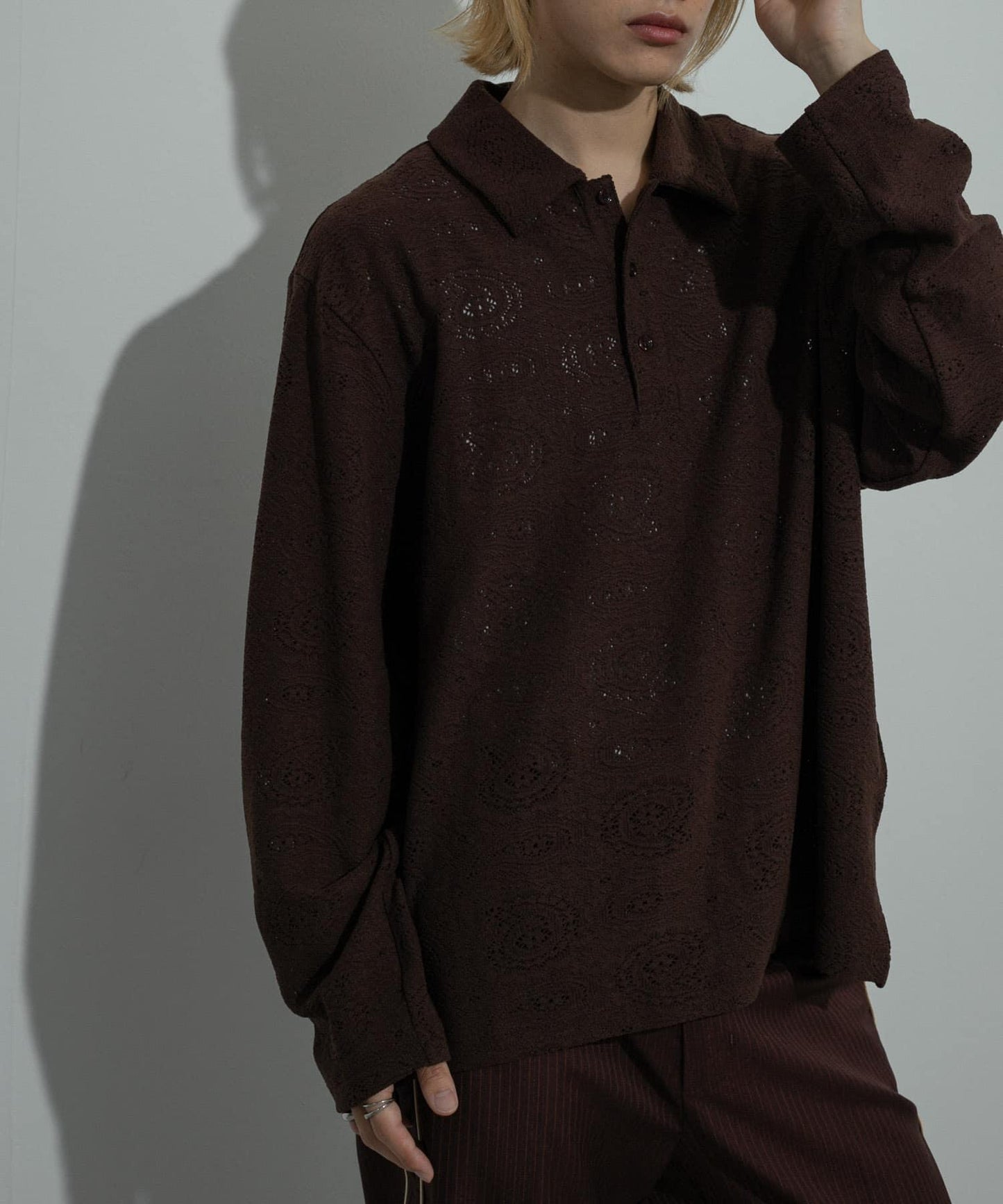 透視佩斯利印花POLO衫