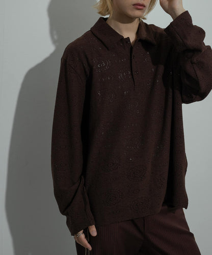 透視佩斯利印花POLO衫