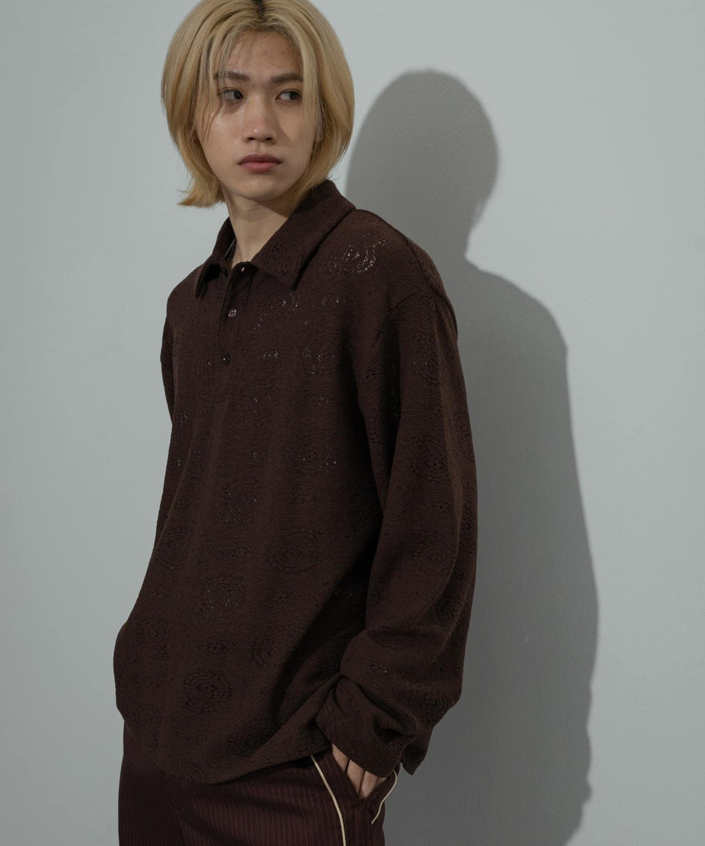 透視佩斯利印花POLO衫