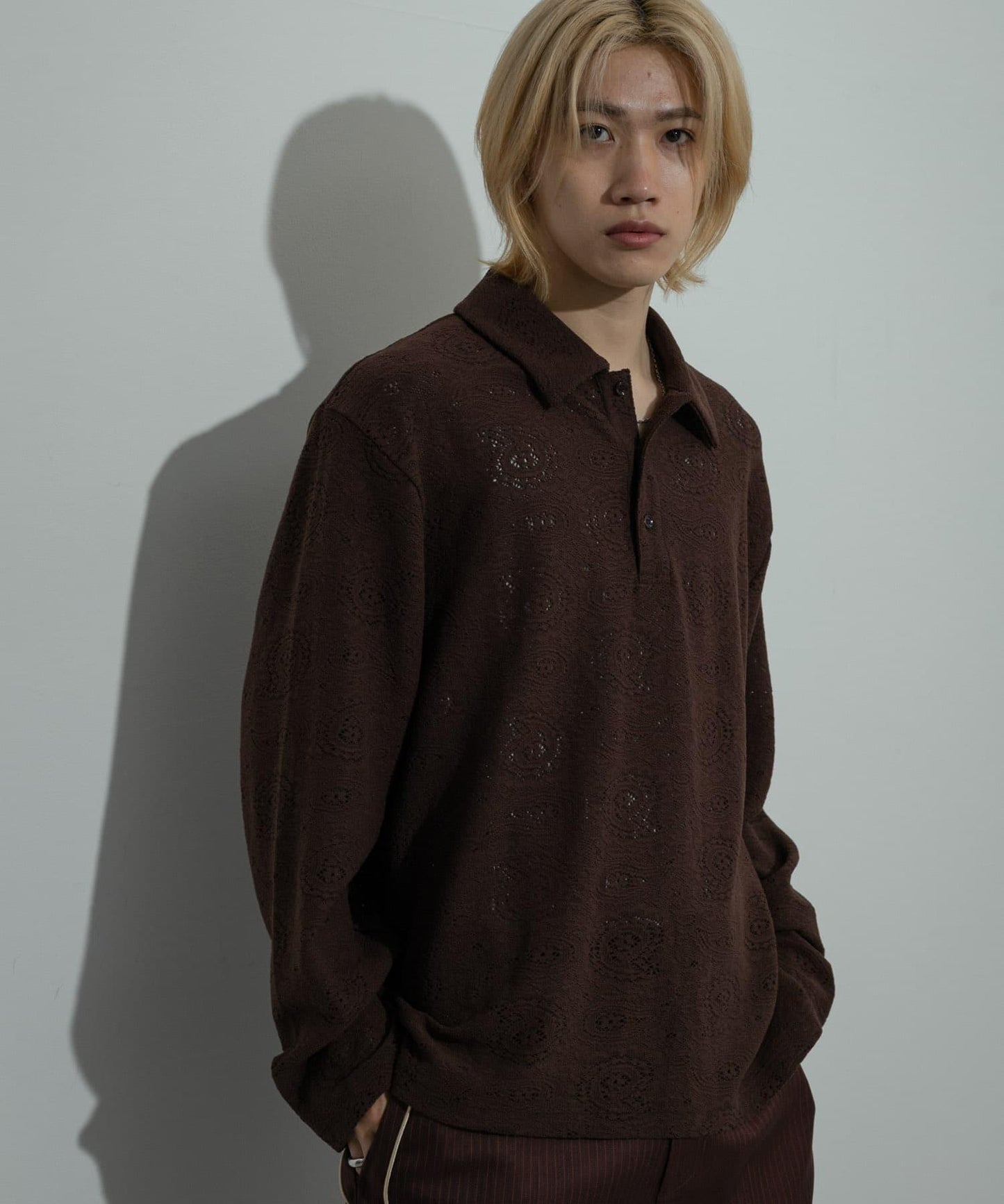 透視佩斯利印花POLO衫