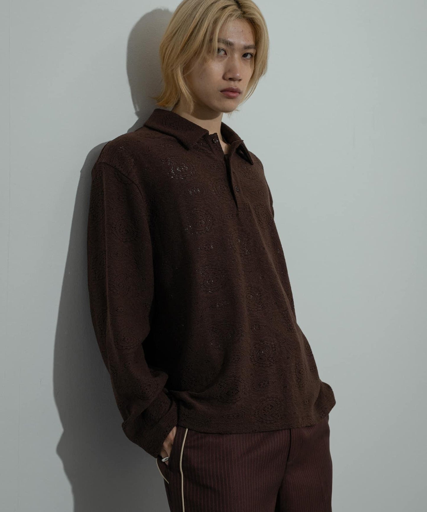 透視佩斯利印花POLO衫