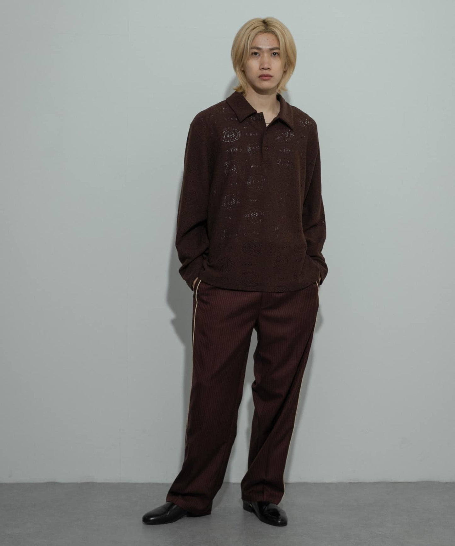 透視佩斯利印花POLO衫