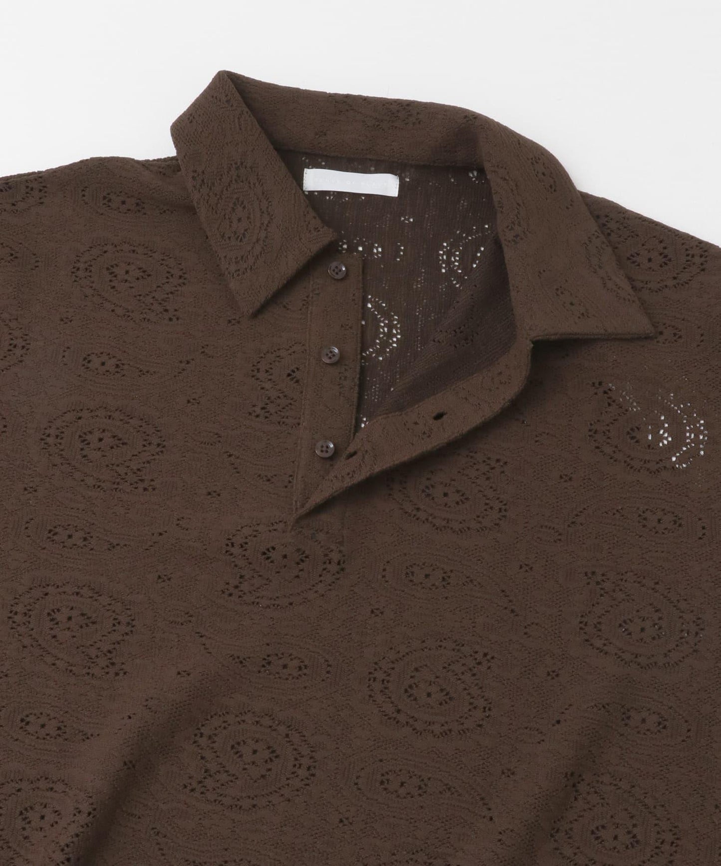 透視佩斯利印花POLO衫