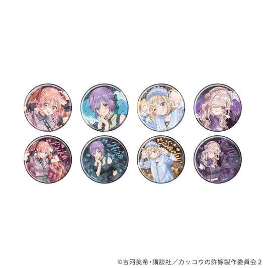 《杜鵑婚約》Season2_(57mm)_鐳射徽章01/暗黑少女風 完整套裝（全8款）（新繪插畫）【完整套裝/8個裝】