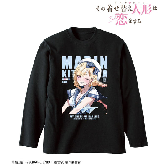 千種美乃里插畫 喜多川海夢 水手泳裝版 長袖T恤 男女同款 (尺碼/XXL)