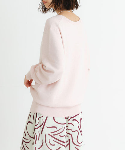 new basic 羊絨棉V領長款針織衫