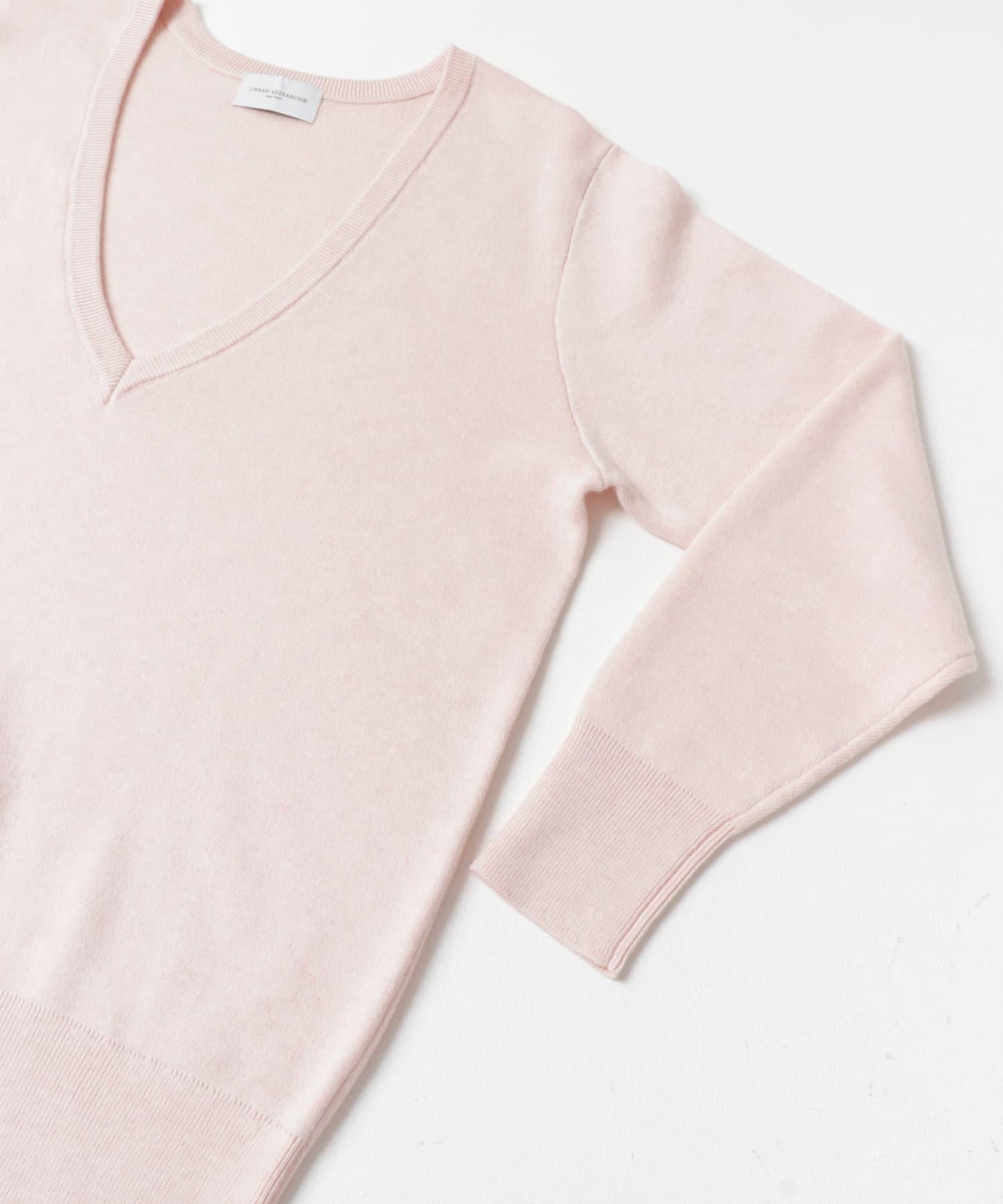 new basic 羊絨棉V領長款針織衫