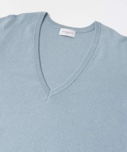 new basic 羊絨棉V領長款針織衫