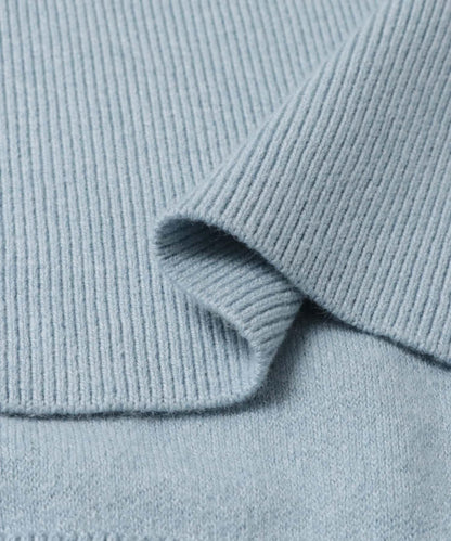 new basic 羊絨棉V領長款針織衫