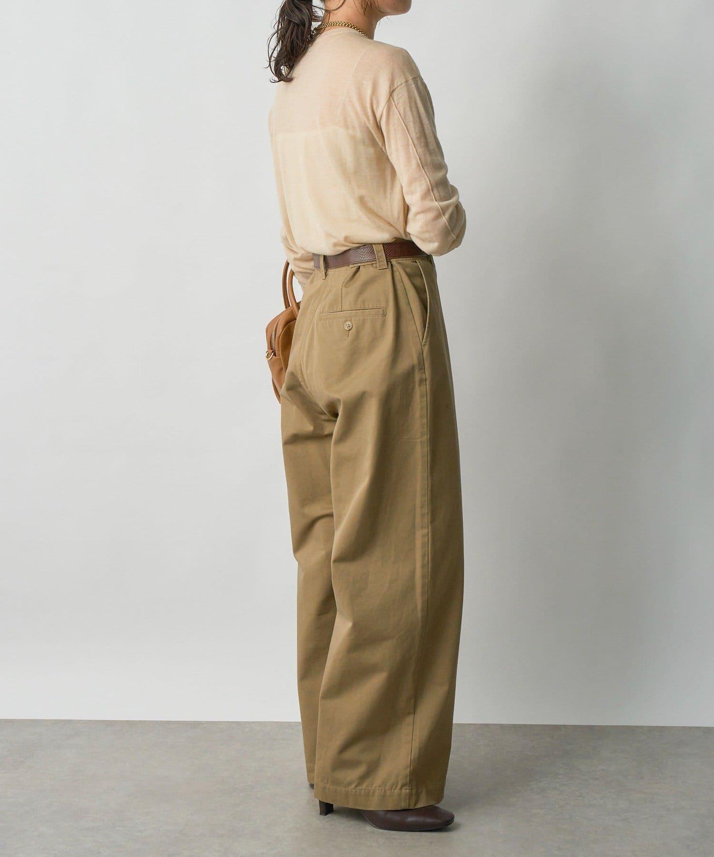 【MONN.:.(モン)】棉質斜紋長褲