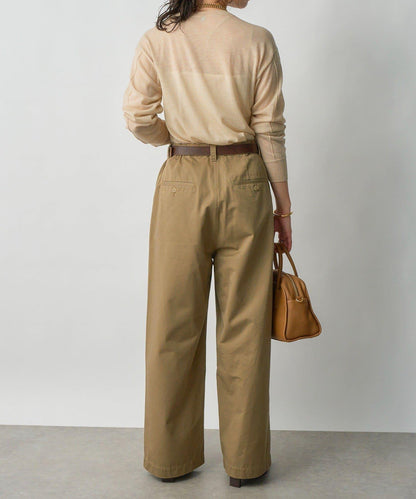 【MONN.:.(モン)】棉質斜紋長褲