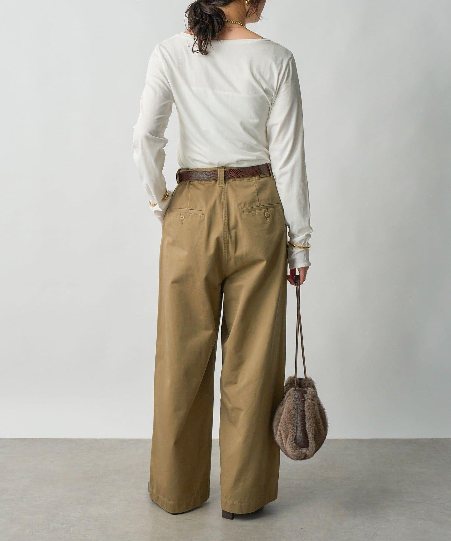 【MONN.:.(モン)】棉質斜紋長褲