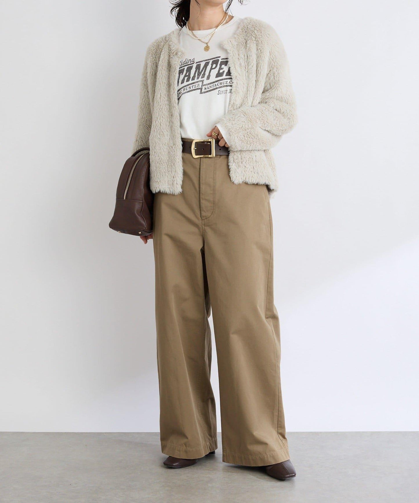 【MONN.:.(モン)】棉質斜紋長褲