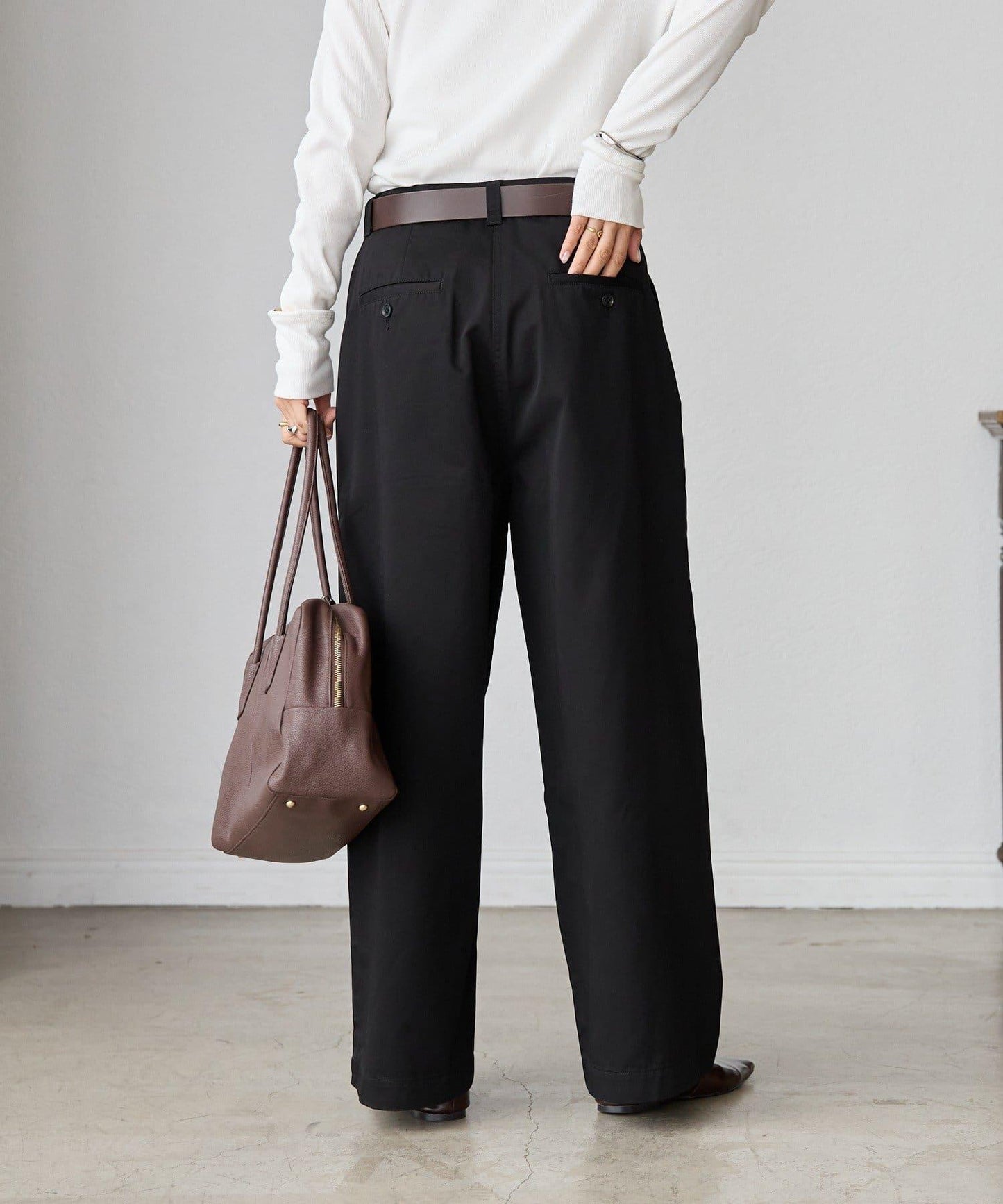 【MONN.:.(モン)】棉質斜紋長褲